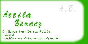 attila berecz business card